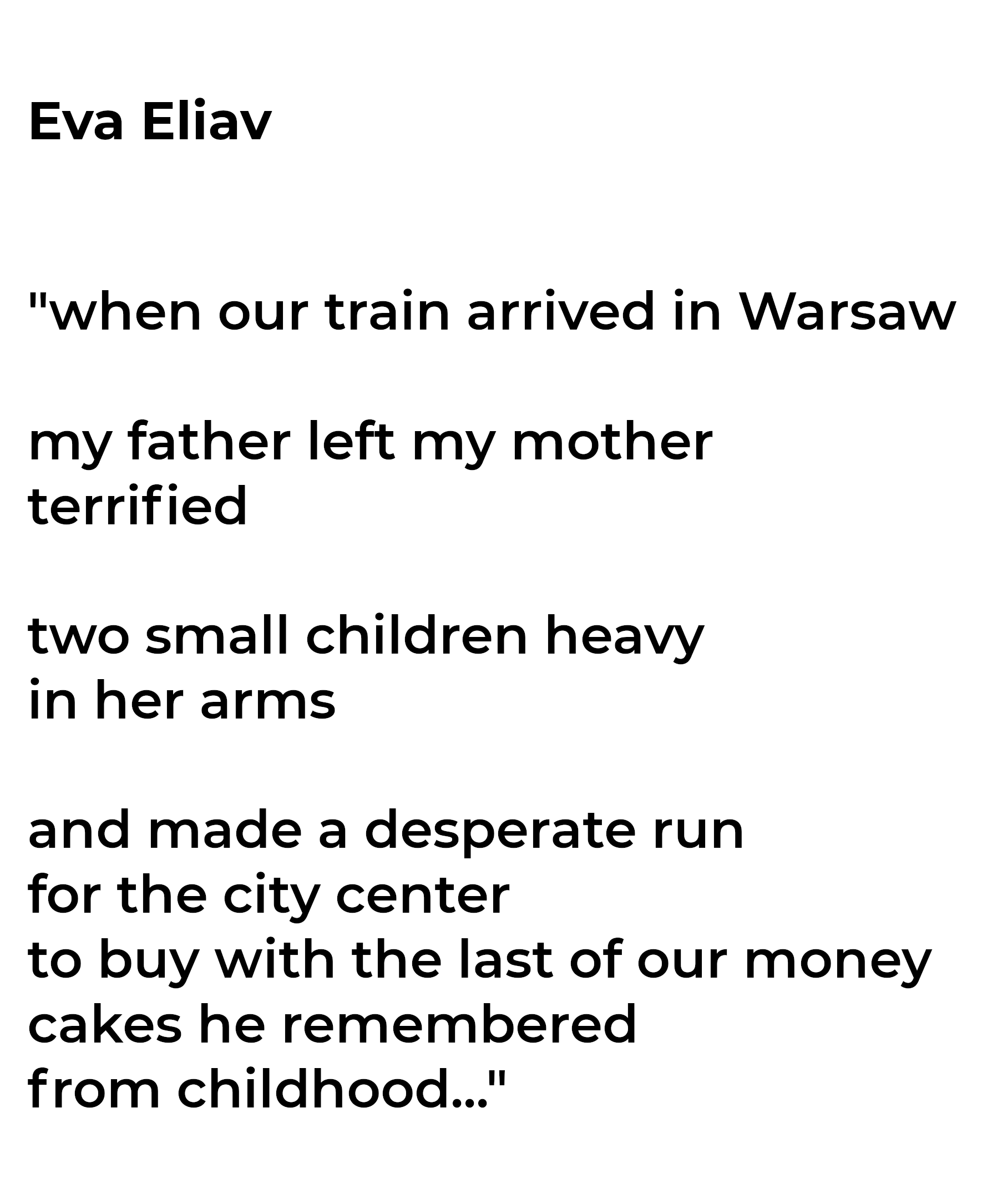 Eva Eliav's Poem